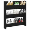 vidaXL Scarpiera a muro nera 80x18x90 cm in materiale Anteprima dell’immagine prodotto 11