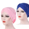 Cappello turban elastico con perline da donna, copricapo Anteprima dell’immagine prodotto 3