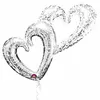 SuperShape Folienballon "Herzen" Silber | 134x91cm Produktbild-Vorschau 1