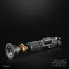 A Star Wars: Obi-Wan Kenobi Black Series Replik 1/1 Force FX Elite Lichtschwert Obi-Wan Kenobi is displayed against a black background. Produktbild-Vorschau