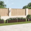 Lit surélevé de jardin Acier galvanisé 320×40×45 cm Brun Voir les images du produit 11
