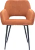 Miliboo - Stühle aus Cordstoff in Terracotta und schwarzem Produktbild-Vorschau 3