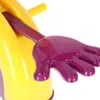 A close-up of a purple hand-like toy arm extending from a yellow toy. Podgląd zdjęcia produktu