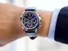 A man's wrist wearing a Seiko chronograph watch. Podgląd zdjęcia produktu