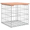 A gabion bench with a wooden top on a white background. Náhľad obrázku produktu