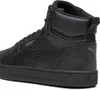 A black Puma high-top sneaker shown from the side and back. Voir les images du produit