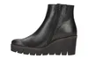 A black wedge bootie is shown from the side against a white background. Produktbild-Vorschau