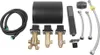 A collection of bathroom faucet components laid out on a white background. Produktbild-Vorschau