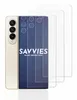A smartphone and screen protectors are displayed on a white background. Produktbild-Vorschau