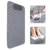 Šedá koupelnová rohož z PVC, 69 × 36 cm, s přísavkami, Náhled obrázku produktu 5