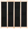 vidaXL 4-teiliger Raumteiler Schwarz 160 x 170 x 4 cm Stoff Produktbild-Vorschau 1