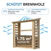 Holz Brennholzregal – 1,75 m3  – B86xL184xH200 cm - Produktbild-Vorschau 4