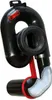 A black plumbing trap with red and white accents, isolated on a white background. Anteprima dell’immagine prodotto