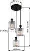 Globo Lighting Hängeleuchte Metall schwarz matt, 3x E27 Produktbild-Vorschau 7