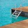 A ladder attached to a dock extending into blue water. Produktbild-Vorschau