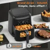 Fritéza na horúci vzduch 1650W, bez oleja, kovový vnútorný Náhľad obrázku produktu 10