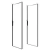 Two black rectangular frames with straps, likely part of a roof box lifting system, are shown against a white background. Voir les images du produit