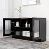 vidaXL Armoire vitrine noire 120x30,5x70 cm Bois composite Voir les images du produit 3