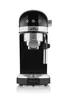A black and silver espresso machine is shown against a white background. Produktbild-Vorschau