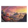 A mother red panda and her two cubs are sleeping on a tree branch with a mountainous landscape in the background during sunset. Anteprima dell’immagine prodotto