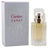 Cartier Carat Eau de Parfum mit eleganter weißer Verpackung und facettiertem Glasflakon mit goldenen Details Anteprima dell’immagine prodotto