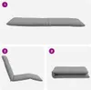 vidaXL Sonnenliege Klappbar Grau 175x54x8,5 cm Produktbild-Vorschau 7
