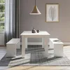 Ensemble de table à manger Vicco Sentio Blanc 137.6x92.8cm Voir les images du produit 6
