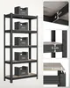 A shelving unit with crates and close-up shots of its construction. Náhled obrázku produktu