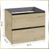 Badezimmer-Wandschrank unter Waschbecken 60x50x46cm Eiche Produktbild-Vorschau 8