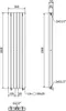 Mexen Dallas radiatore decorativo 1600 x 360 mm, 1039 W, Anteprima dell’immagine prodotto 8