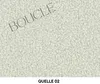 A close-up texture shot of beige boucle fabric with text overlays. Anteprima dell’immagine prodotto