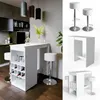 Bartisch-Set Vicco Ross Weiß 115 x 50 cm mit 2 Barhockern, Produktbild-Vorschau 2