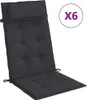 vidaXL Hochlehner-Auflagen 6 Stk. Schwarz Oxford-Gewebe Produktbild-Vorschau 4