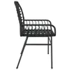vidaXL Gartenstühle 2 Stk. Schwarz Poly Rattan Produktbild-Vorschau 6