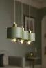 LUXOLAR 3-flammige Pendelleuchte Salbeigrün Gold – Moderne Produktbild-Vorschau 3