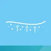 A graphic illustration showing upward arrows and small circles beneath a wavy line, against a light blue background. Produktbild-Vorschau