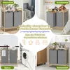 XMTECH Wäschekorb, 2 Fächer 36L Wäschesammler,Wäschekorb Produktbild-Vorschau 9