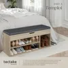 Banc à chaussures NATALYA avec coussin d'assise 104x30x49cm Voir les images du produit 5