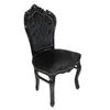A black baroque-style dining chair is shown against a white background. Produktbild-Vorschau
