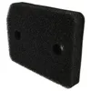 A black foam filter with two circular holes is shown against a white background. Produktbild-Vorschau