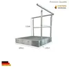 Podesttreppe Stahltreppe 5 Stufen Freistehend Höhe 95cm Produktbild-Vorschau 4