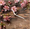 Wanduhr aus Glas mit Motiv Holzblüten- 30 x 30 cm - inkl. Produktbild-Vorschau 1