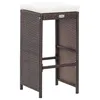 vidaXL 7-tlg. Gartenbar-Set mit Auflagen Poly Rattan Braun Produktbild-Vorschau 14