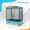 GOPLUS 2 in 1 Kindertrampolin, 190x124,5x210 cm Produktbild-Vorschau 3
