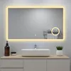 A bathroom vanity with a sink, mirror, and accessories. Produktbild-Vorschau