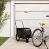 vidaXL Cani da rimorchio per bicicletta Tessuto Oxford nero Anteprima dell’immagine prodotto 2