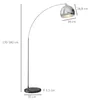 Łukowa lampa stojąca z regulacją wysokości, marmurowa Podgląd zdjęcia produktu 5