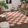 Teppich Kariert - Blox Terracotta Weiß Produktbild-Vorschau 2