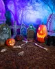Verrotteter Halloween Kürbis mit Strunk und LED Beleuchtung Produktbild-Vorschau 6