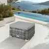 tectake® Rattan Sitzhocker Bitonto widerstandsfähig 53 x 53 Produktbild-Vorschau 9
